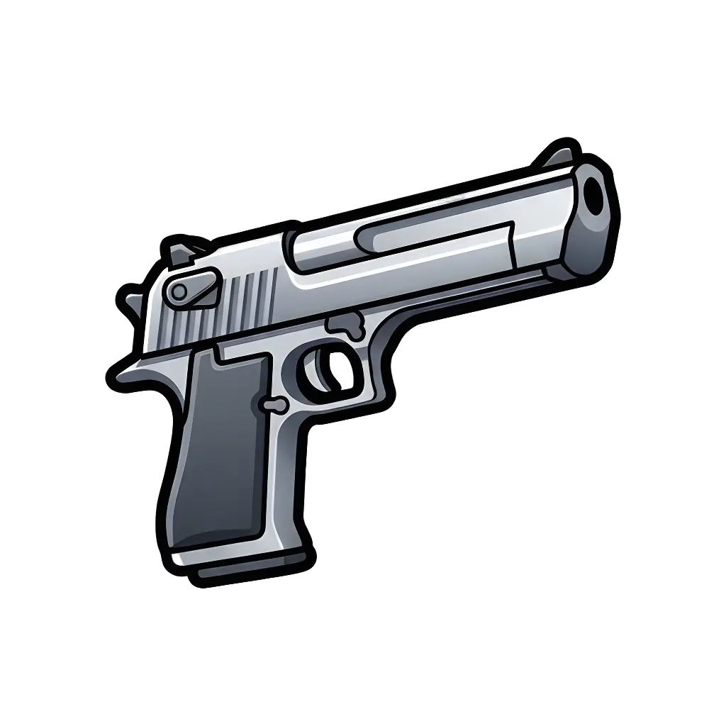 Stylized deagle game icon on a clean white background